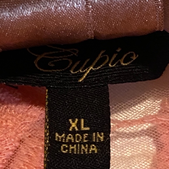 Cupio Embroidered Floral Sheer Pink Open Jacket XL - Picture 9 of 9